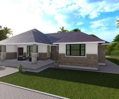 Modern 4-Bedroom Bungalow House Plan