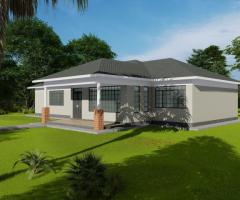 Simple Modern 4-Bedroom House Plan