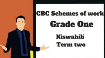 Kiswahili term 2, grade one, cbc schemes of work