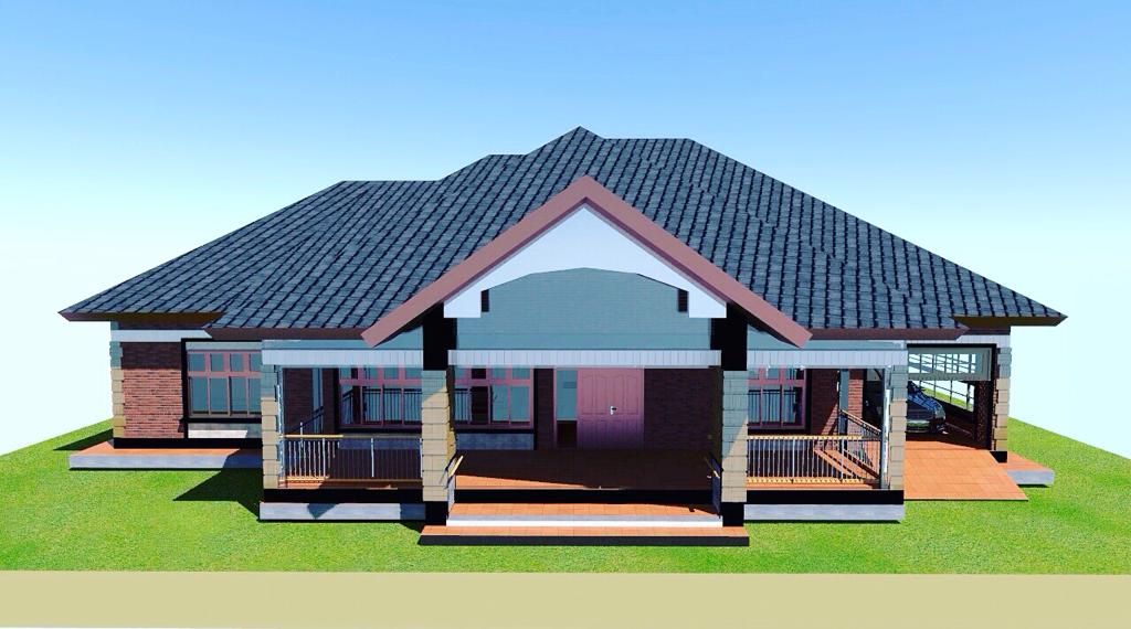 3 Bedroom house plan for a medium Family in Kenya