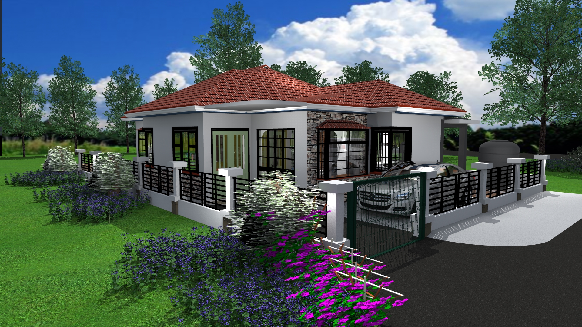 beautiful Cheap 3 bedroom Bungalow House Design in Kenya