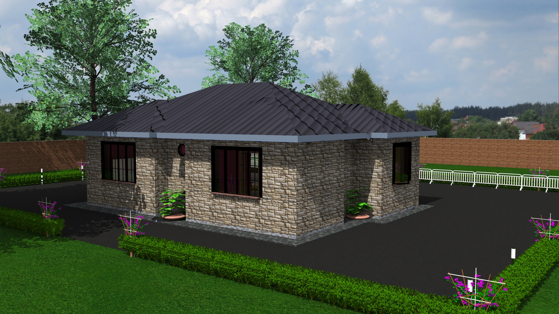 Two Bedroom Bungalow House Design (Master En-suite) - Muthurwa.com