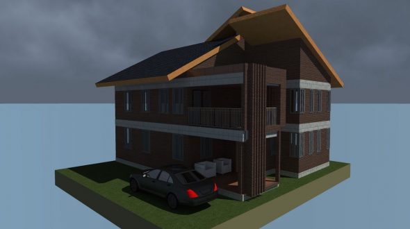 4 bedroom Simple mansion house plan done by professionals