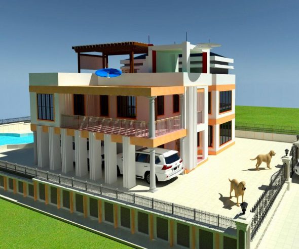 4 bedroom mansion house plan in kenya