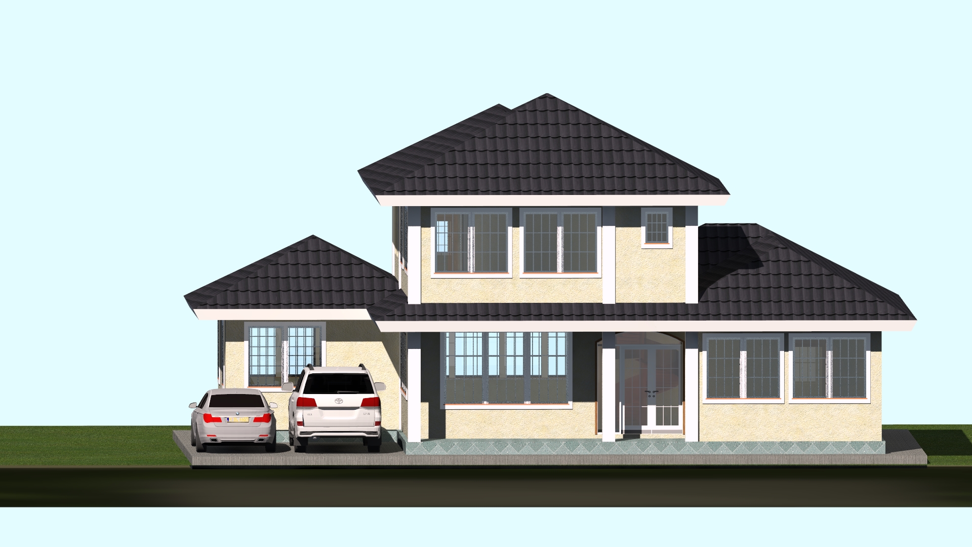 3 Bedroom mansion house plan