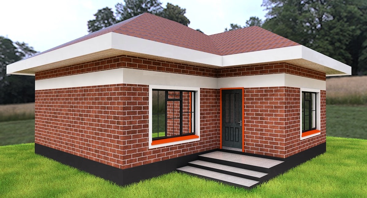 2 Bedroom Simple House Plan Muthurwa Com, 2 Room House Plan Cost