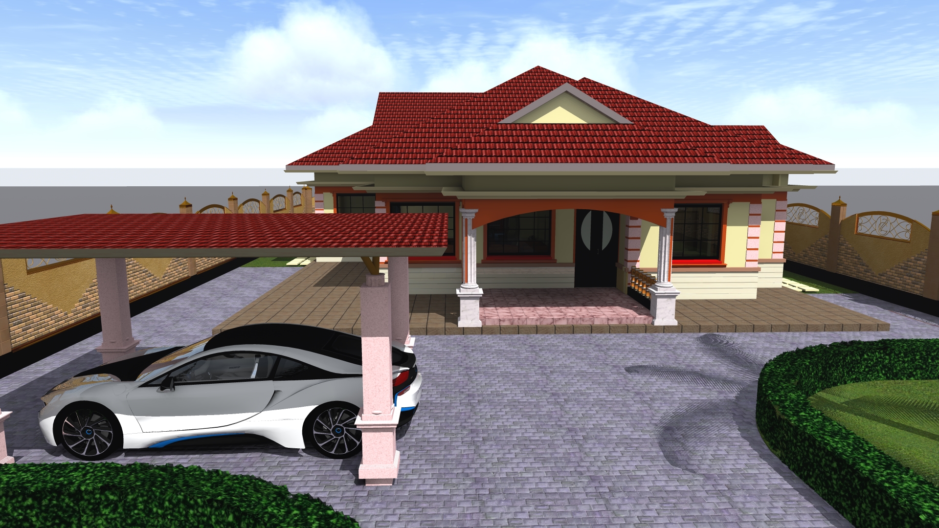 Four Bedroom Bungalow House Plan