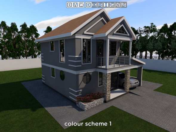 Stylish 4 Bedroom Maisonette House Plan