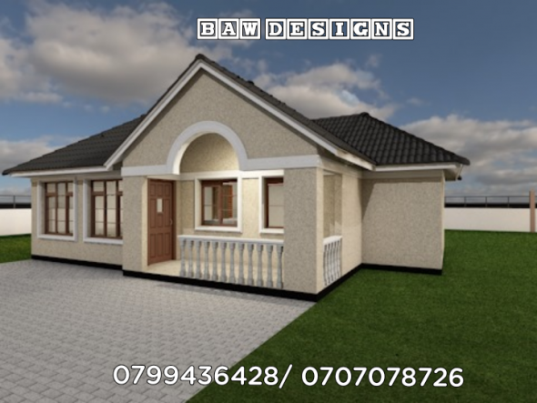 2 Bedroom Bungalow House Plan