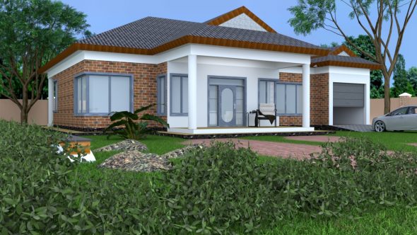 3 Bedroom Bungalow House Plan