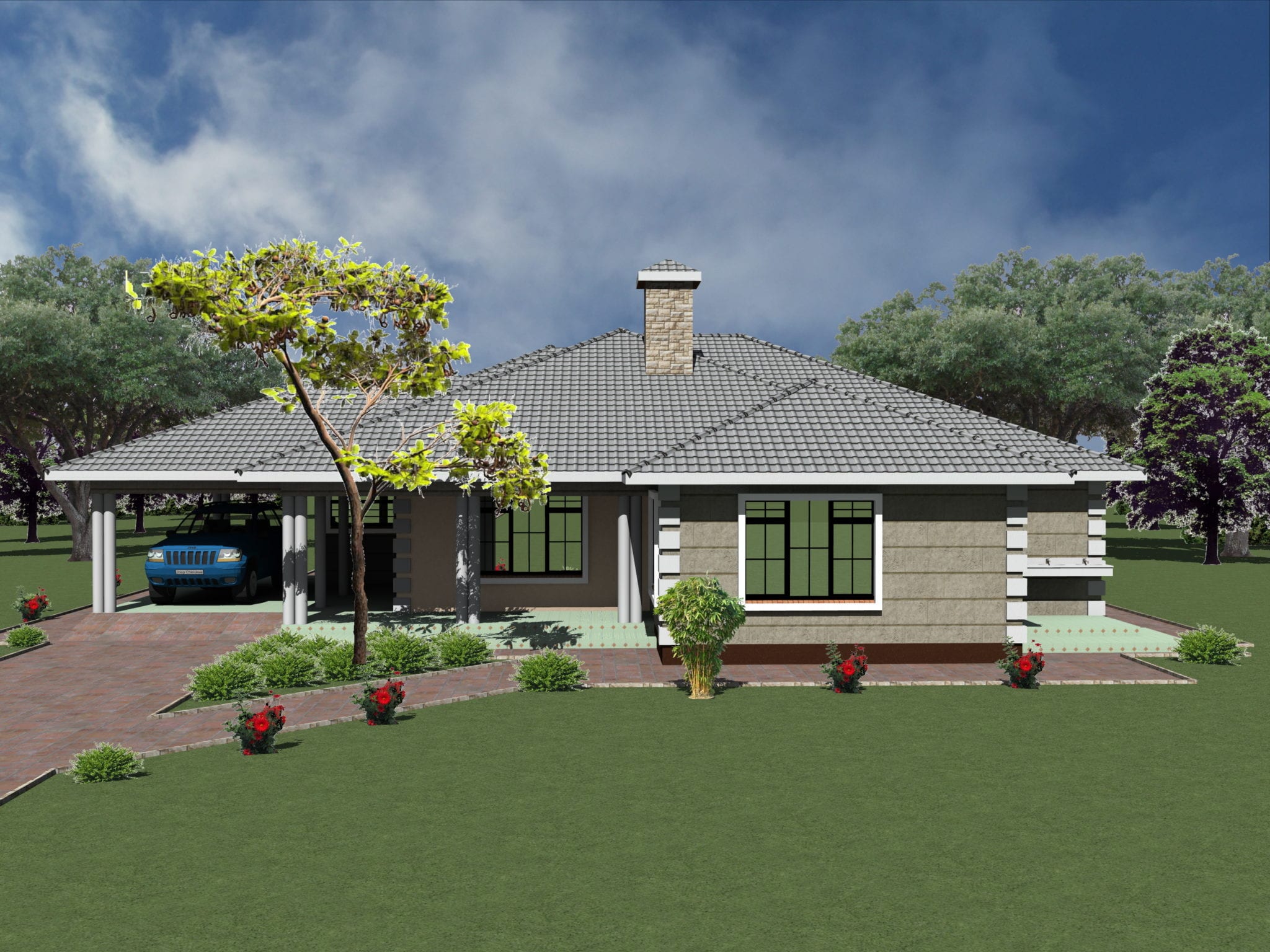 3 Bedroom House Plan - Muthurwa.com