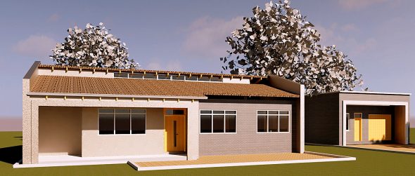 Three Bedroom Bungalow House Plan