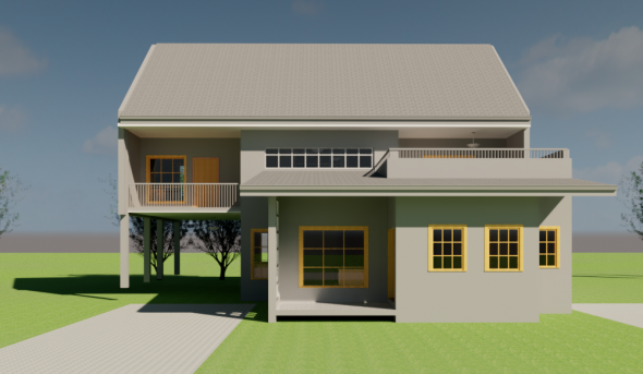 Suburban Mansionette House Plan
