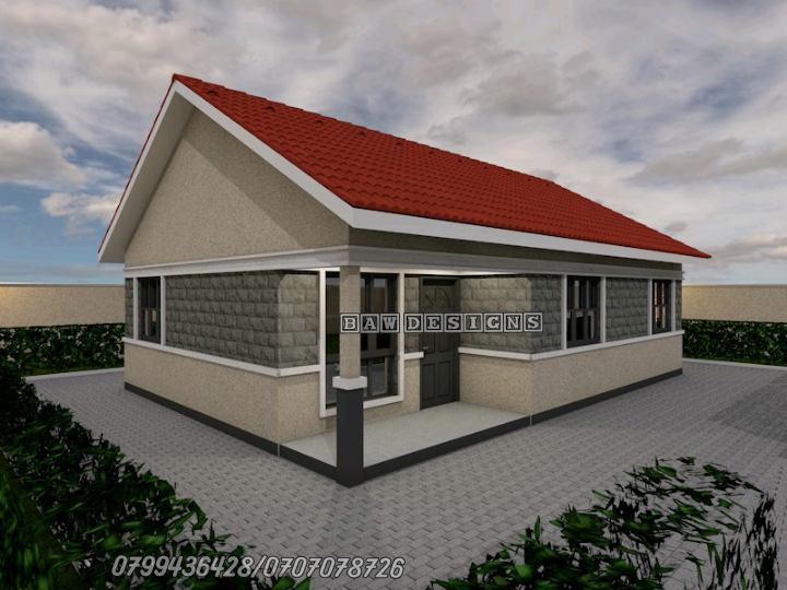 Simple and Beautiful 2 Bedroom Bungalow House plan