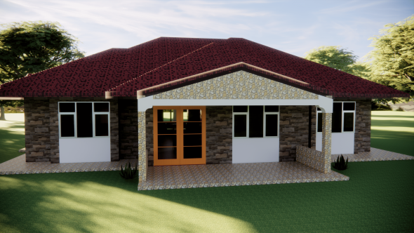 3 Bedroom Bungalow House Plan