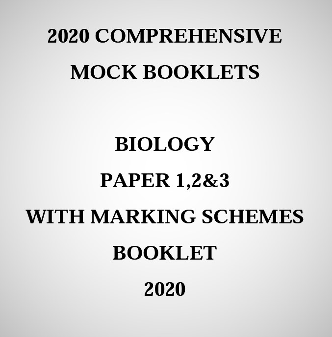 2020 Mock Biology Paper 1,2&3 Booklet (With Marking Schemes)