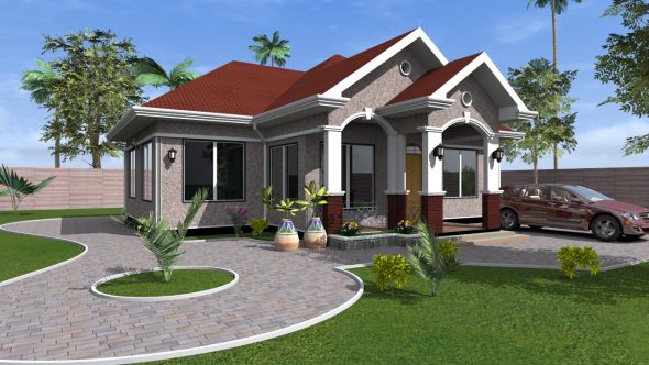 3 Bedroom House Plan in tanzania