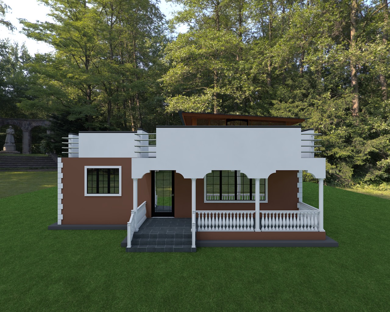 Three Bedroom Bungalow House Plan