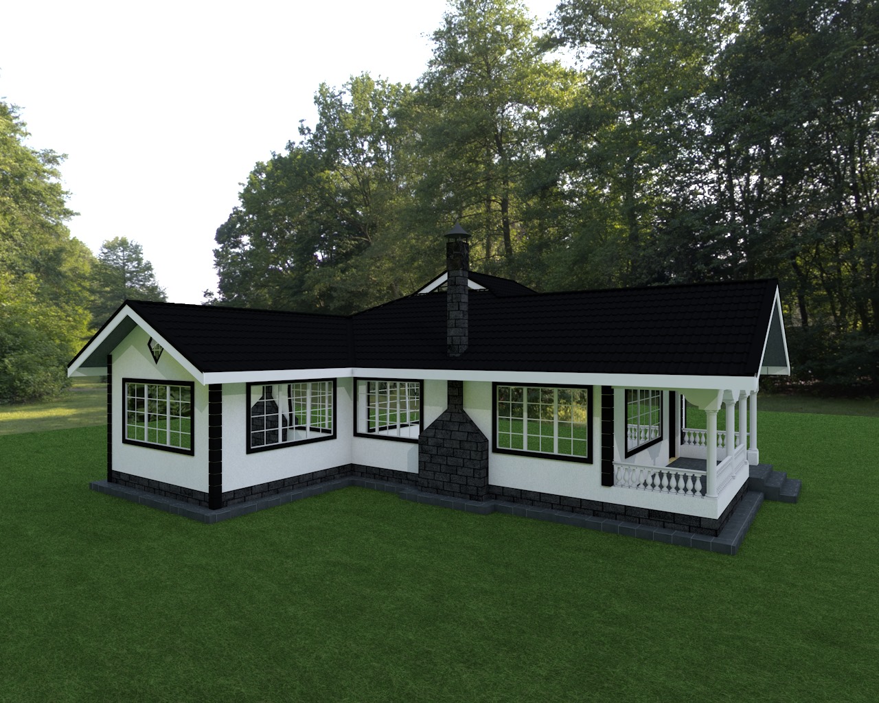 Two Bedroom Bungalow House Plan