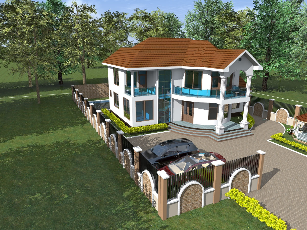 4 Bedroom House Plan 2 Storey in tanzania