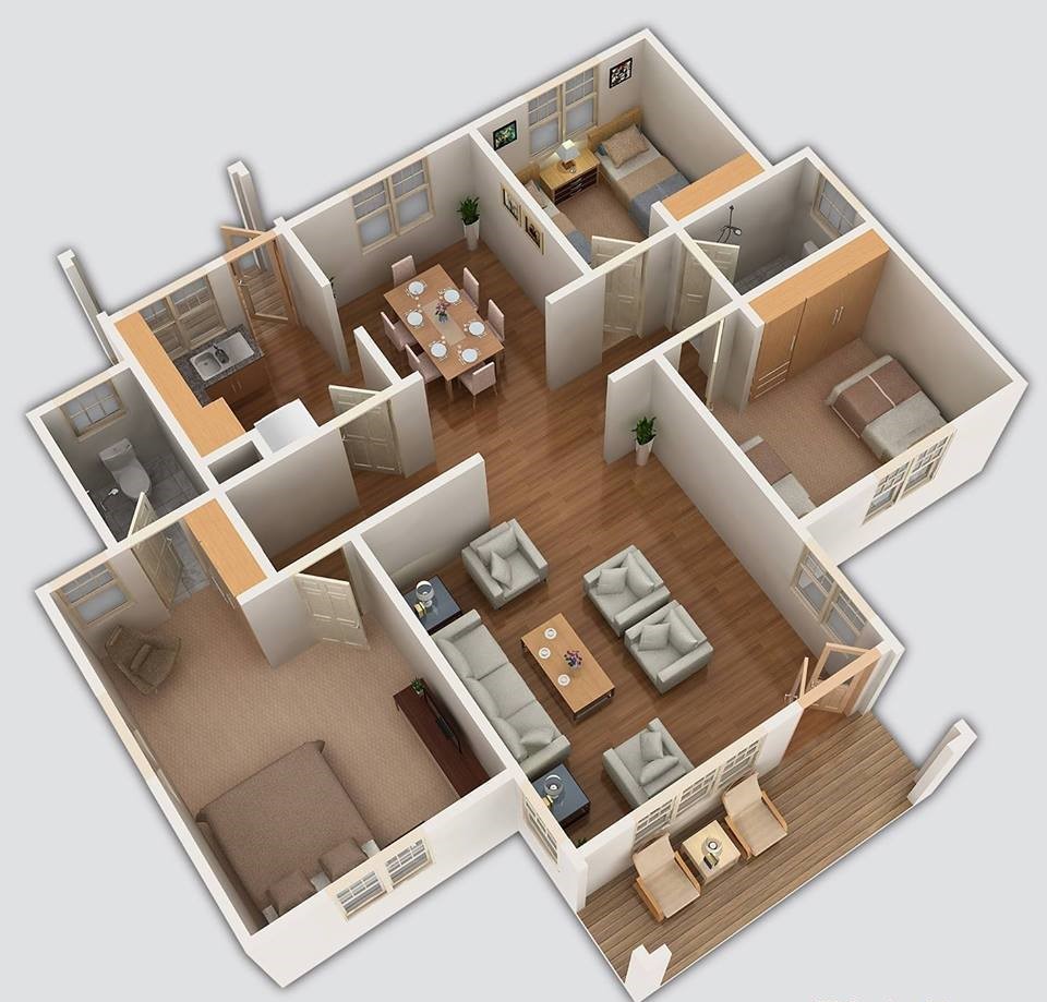 3 bedroom house plan