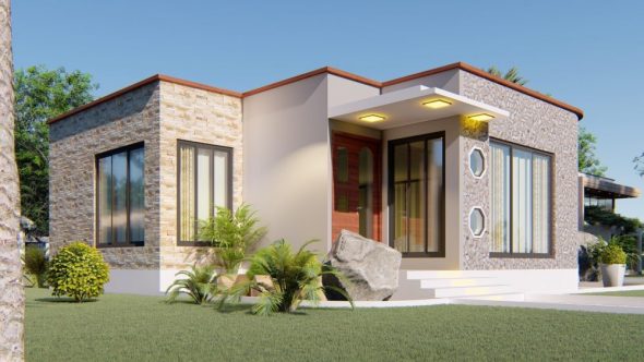 2 Bedroom flat roof plan