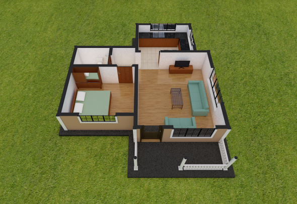 One Bedroom House Plan