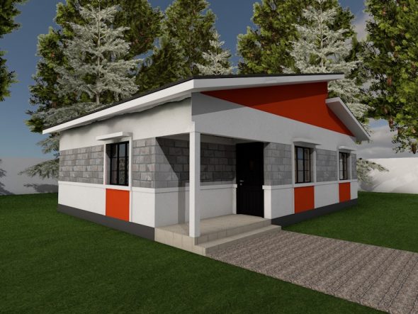 2 Bedroom House Plan With Skillion Roof