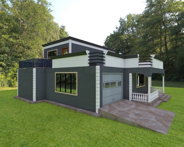 Three Bedroom Maisonette House Plan