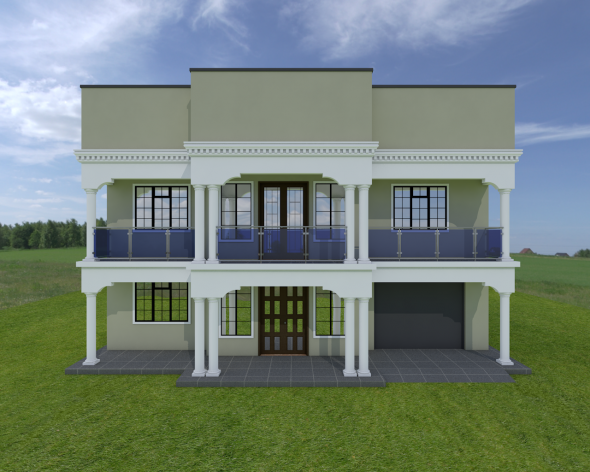 Three Bedroom Maisonette House Plan