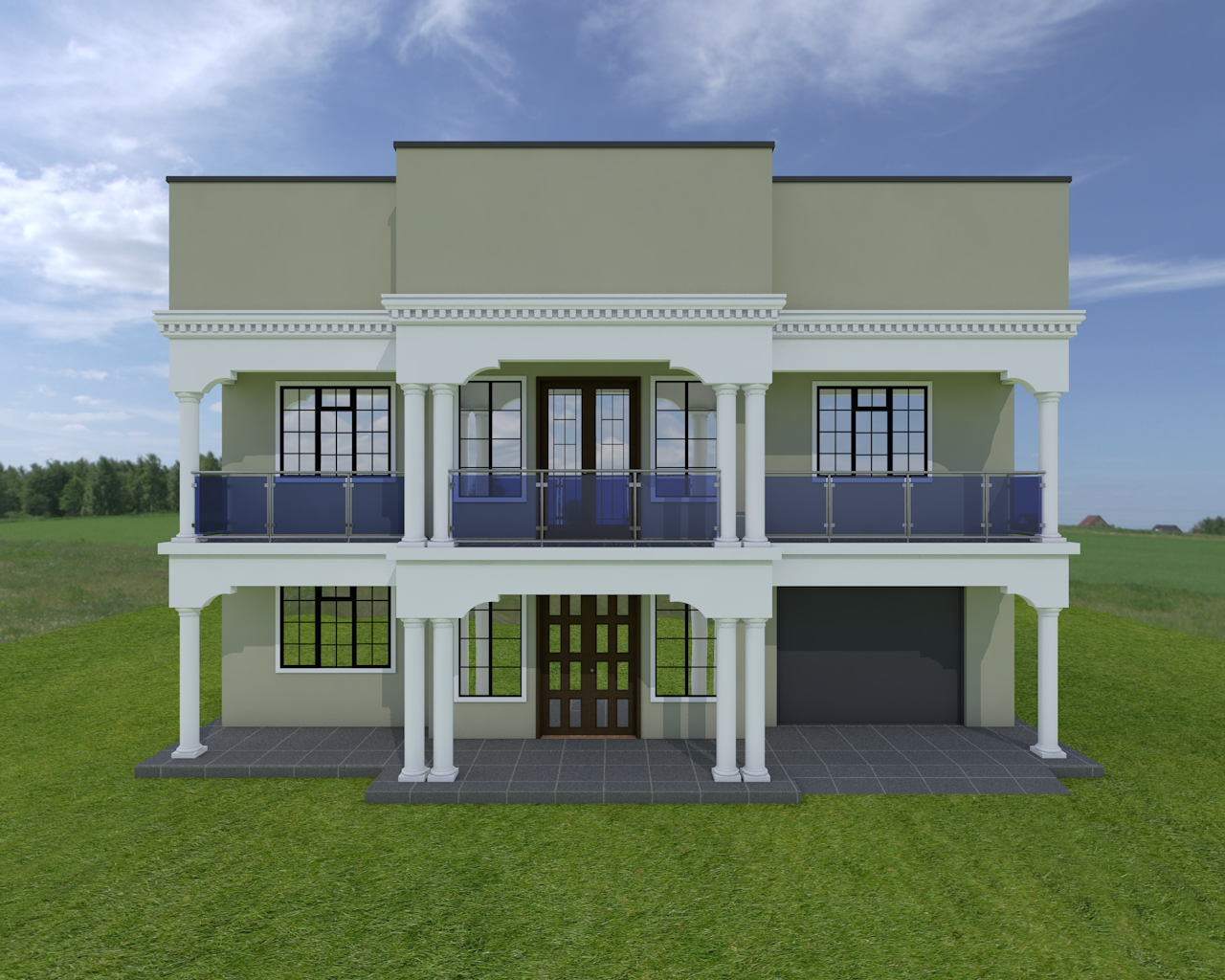 Three Bedroom Maisonette House Plan