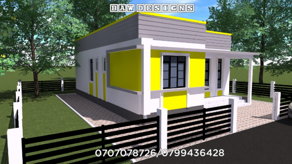 2 Bedroom House Plan With Hidden Roof