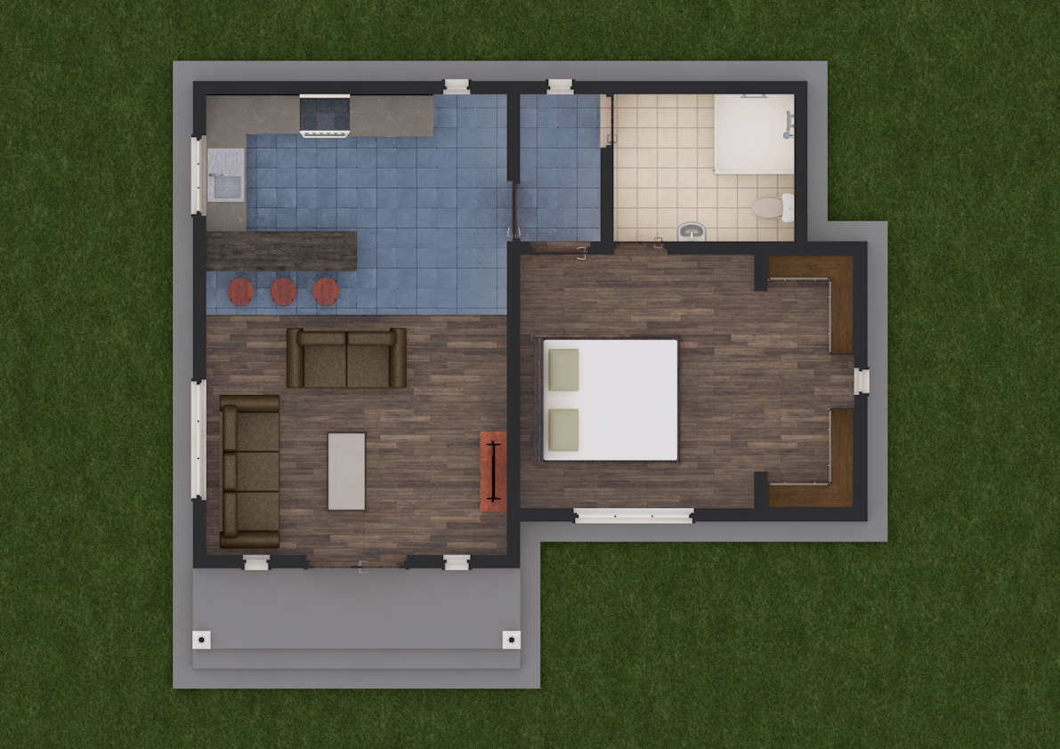 One Bedroom Plan/Guest House