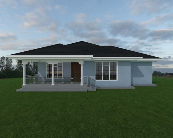 A Three Bedroom House Plan