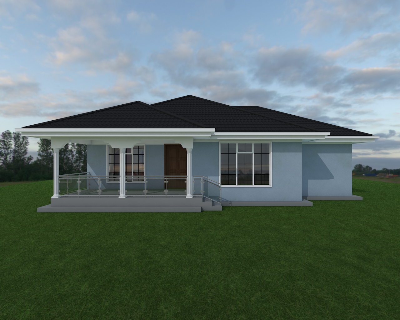 A Three Bedroom House Plan