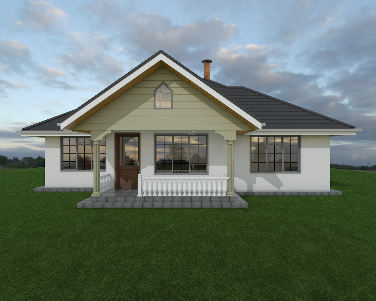 A Three Bedroom House Plan