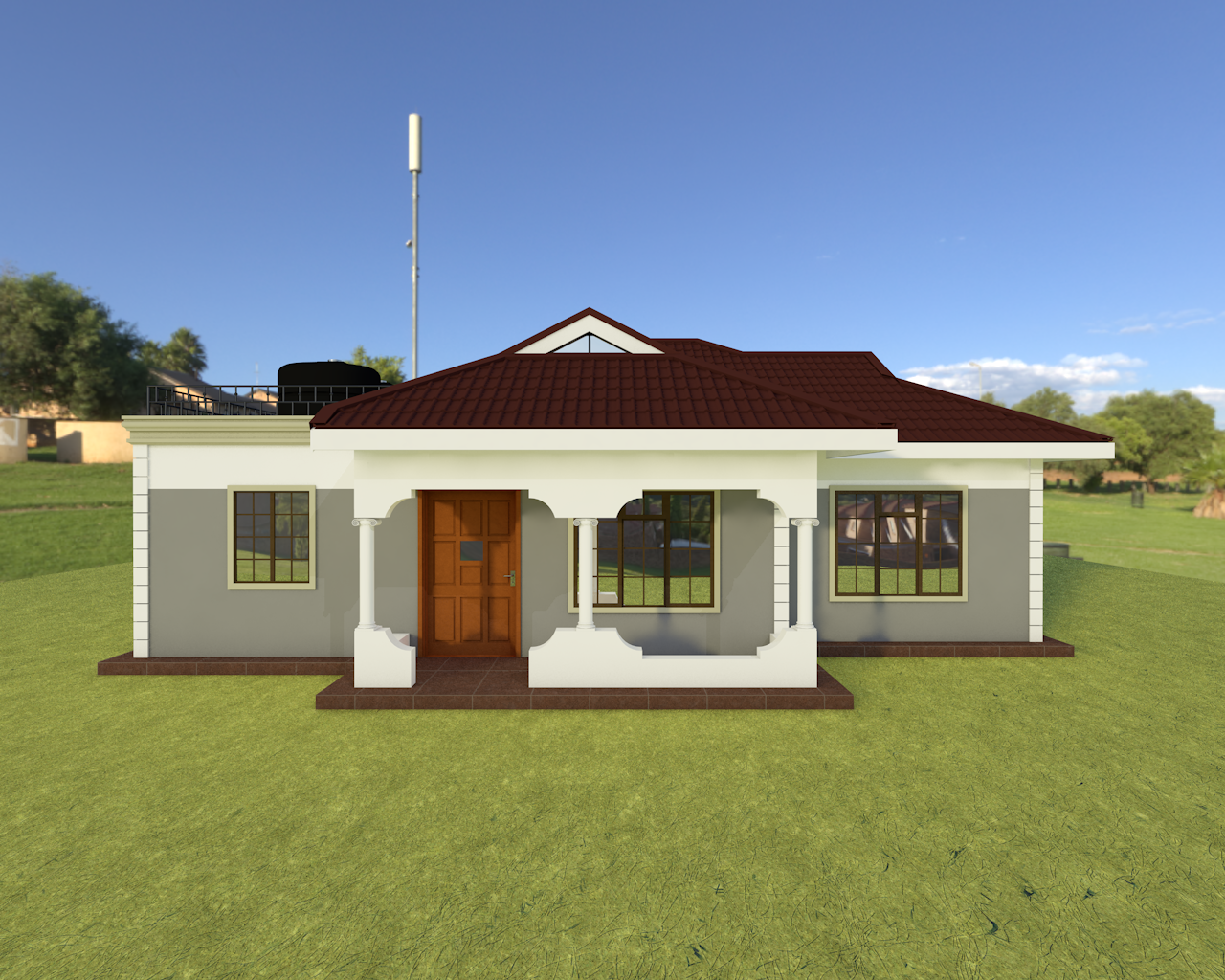 A Two Bedroom Bungalow House Plan