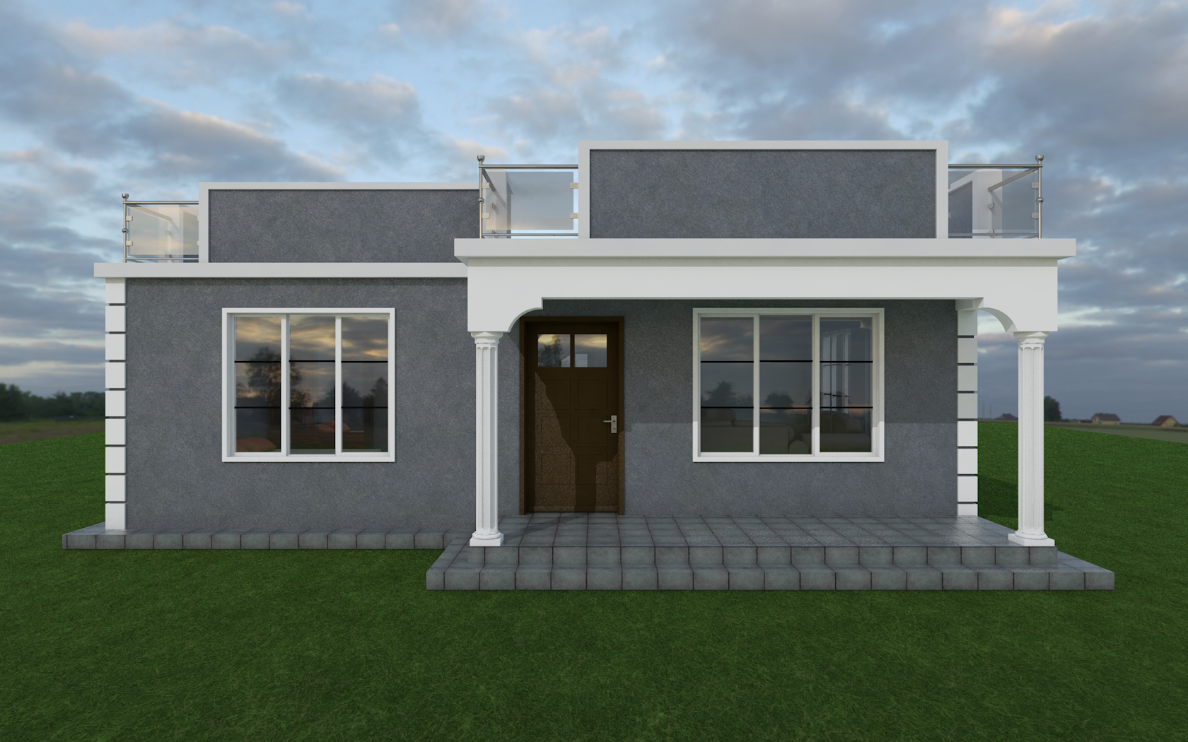 A Classy Two Bedroom Bungalow House Plan