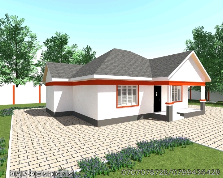 Simple 2 Bedroom Bungalow Plan