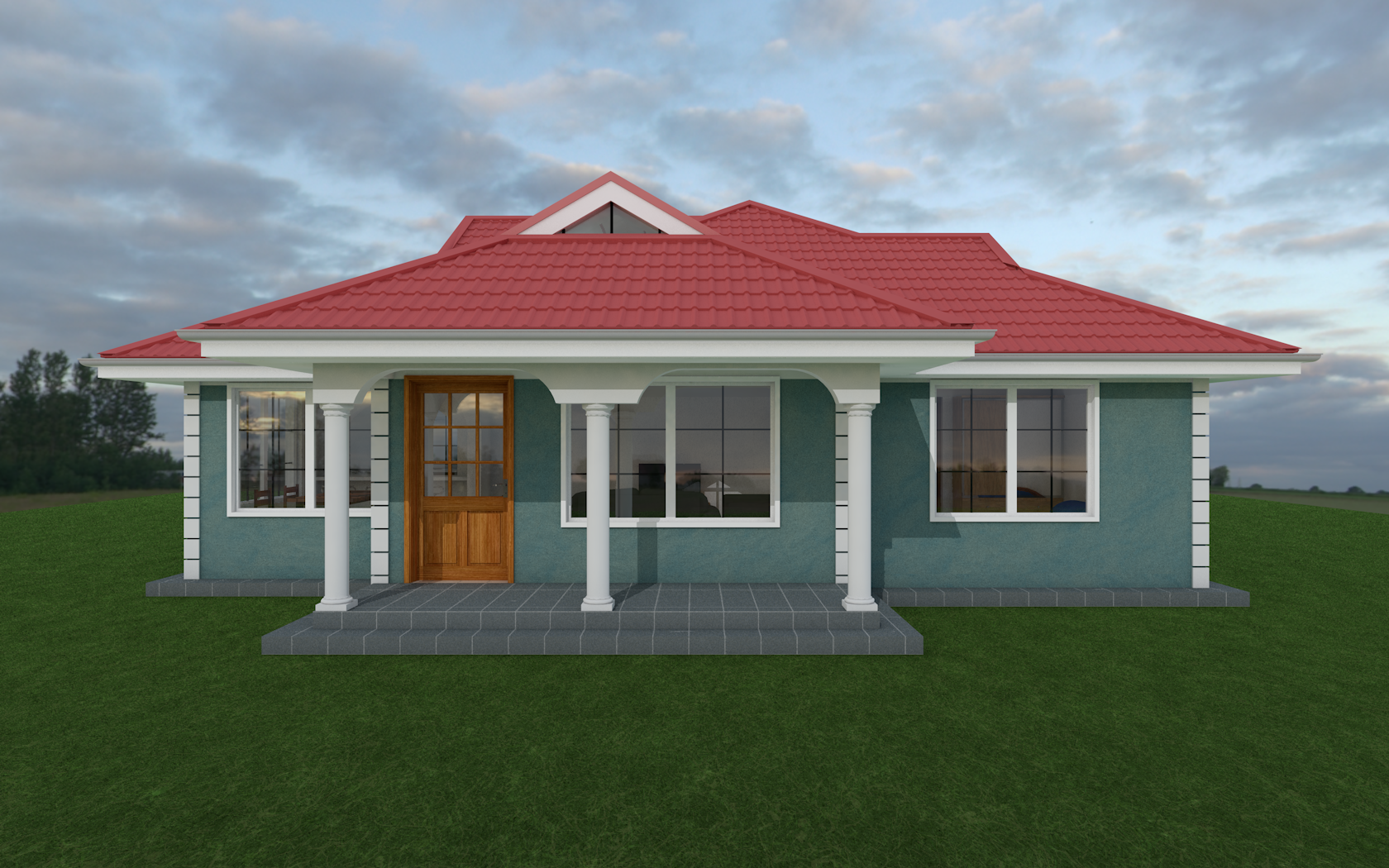 A Standard Three Bedroom House Plan