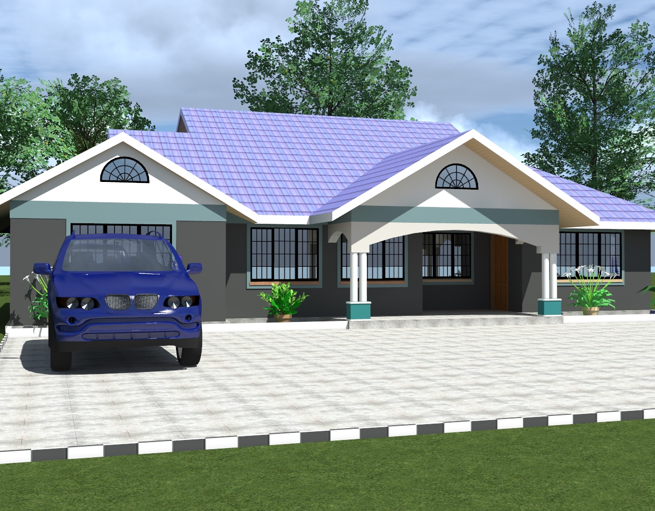 5 Bedroom Bungalow House Plan