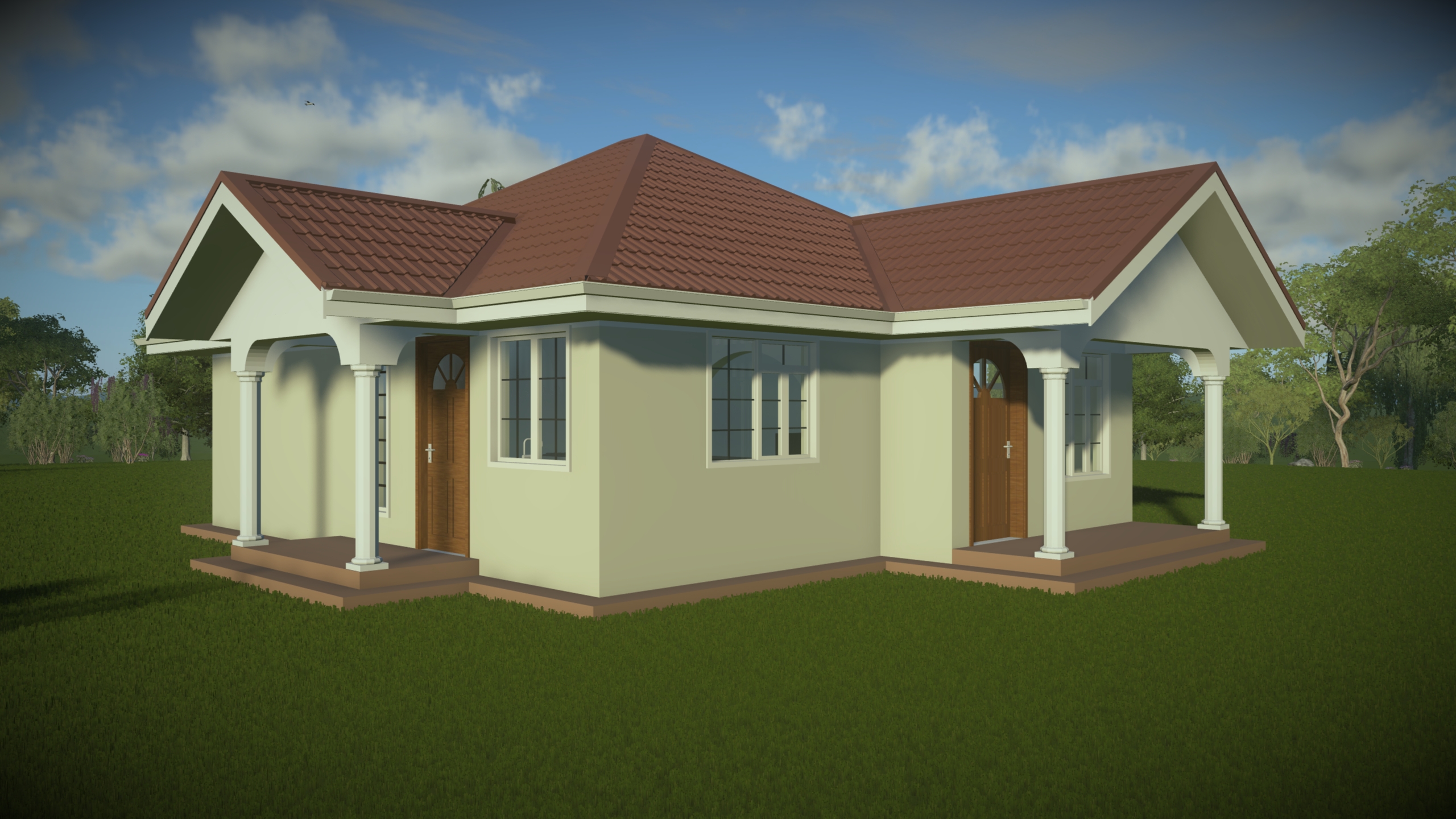 A Magnificent Three Bedroom House Plan