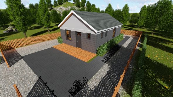 Simple One bedroom House Plan
