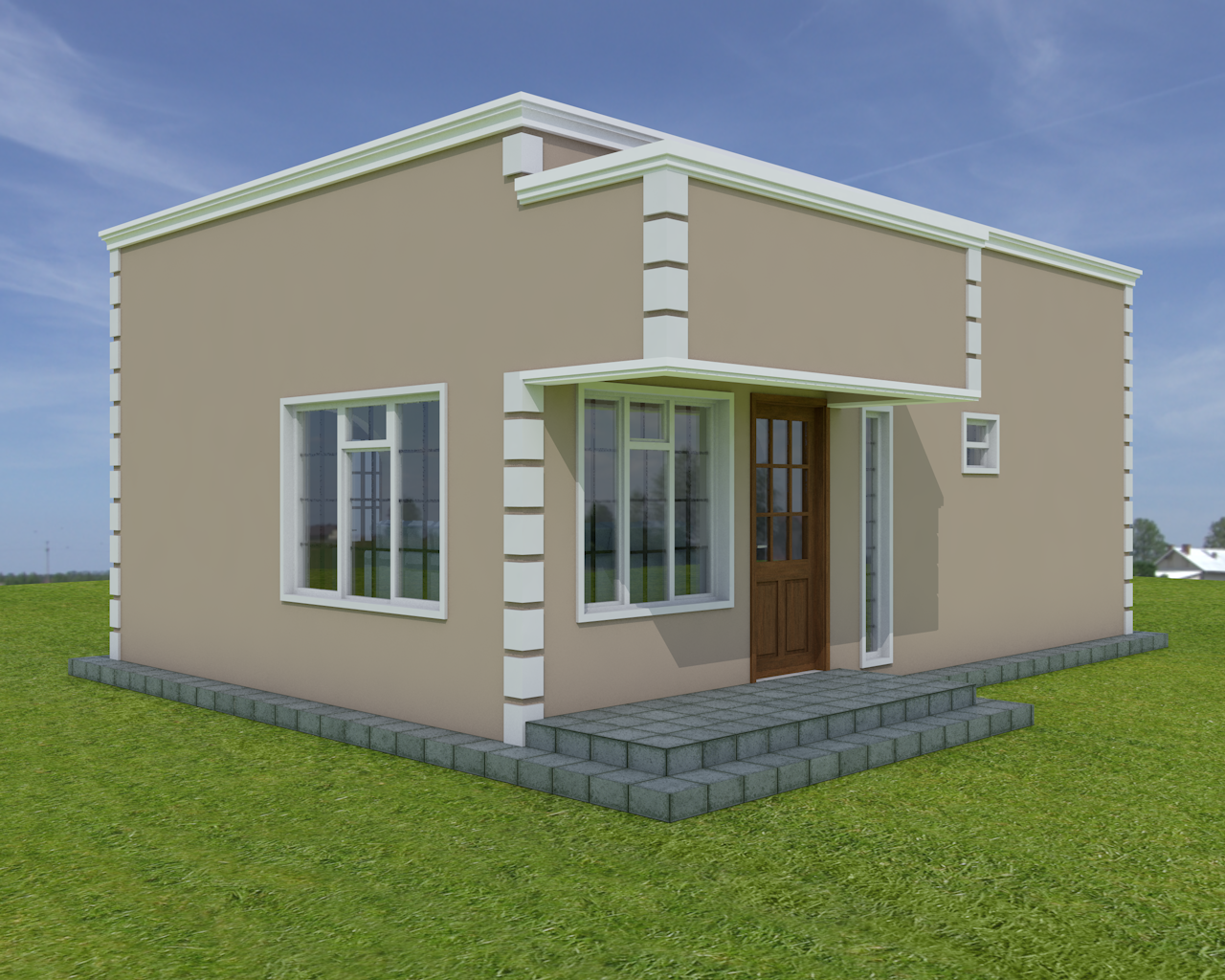 A Simple Two Bedroom House Plan