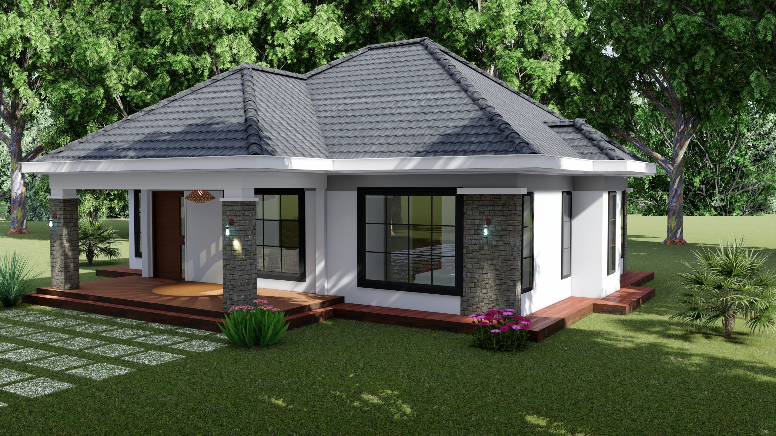 Cozy Two Bedroom Bungalow House Plan