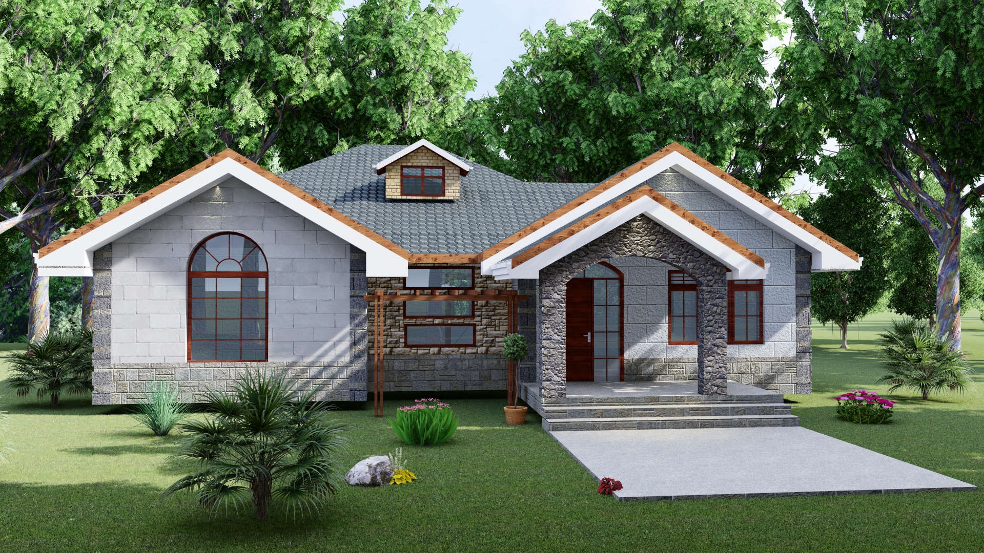 Spacious 2 Bedroom Bungalow House Plan - Muthurwa.com