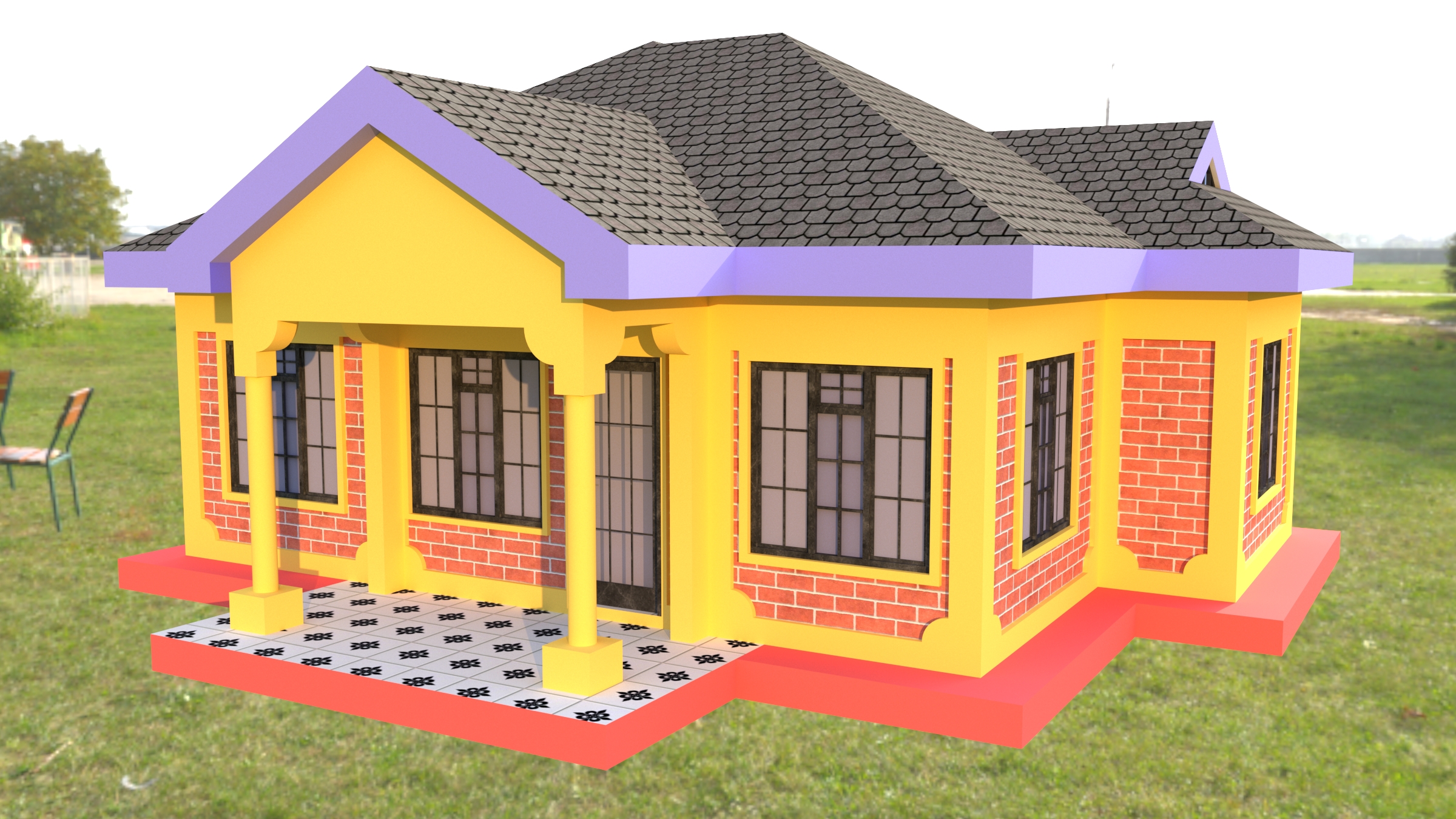 Simple 3 Bedroom House Plans With Garage And Bathroom