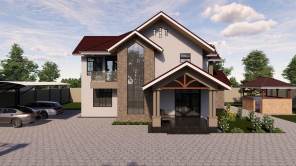 A Bewildering Five Bedroom Mansion House Plan