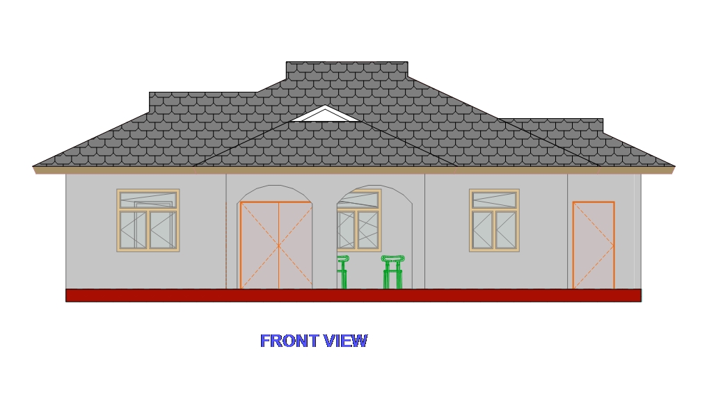 Simple Three Bedroom Bungalow Plan