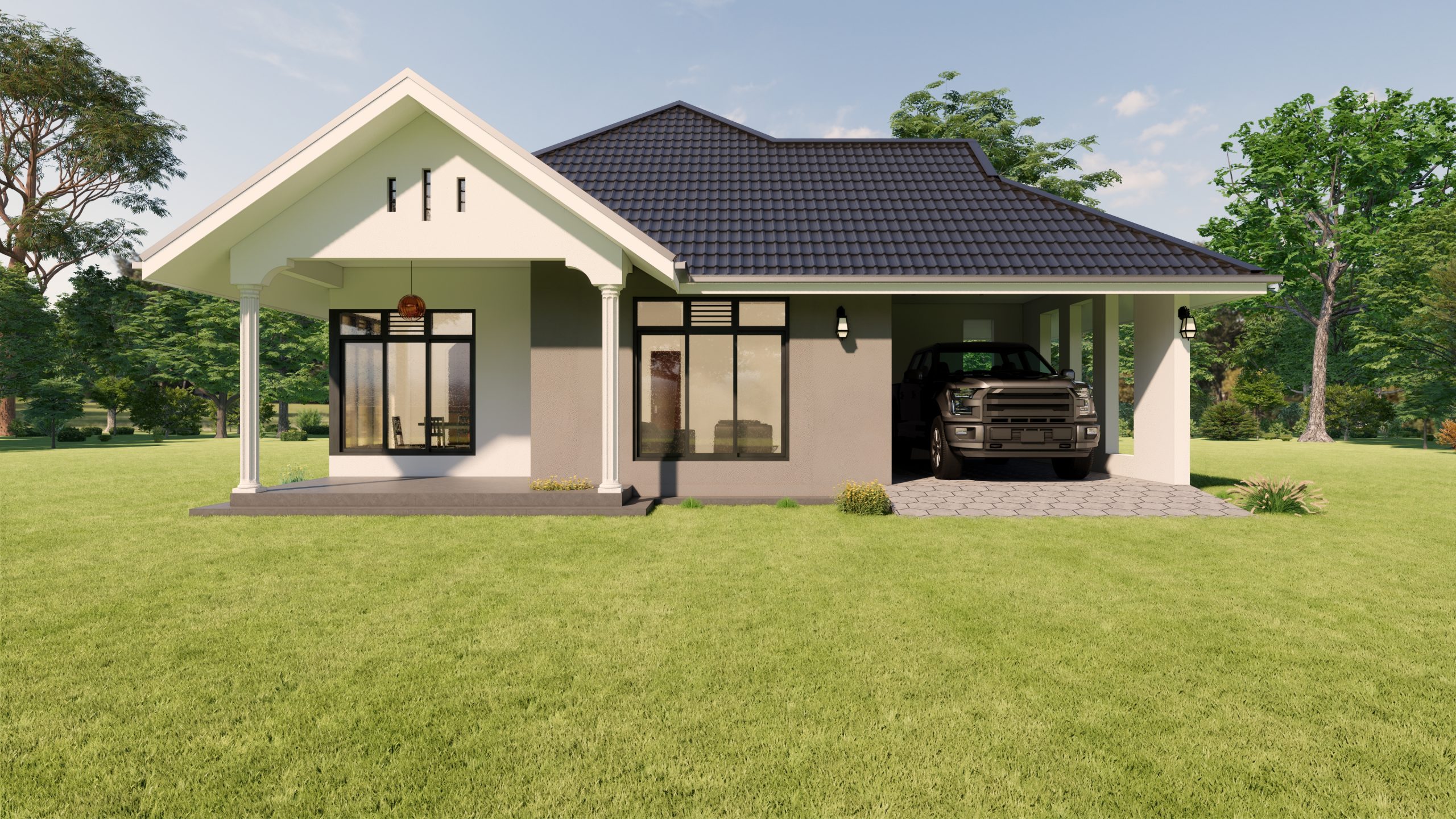 A Nice Three Bedroom Bungalow House Plan